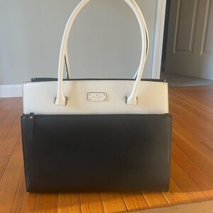 Kate Spade Black and Cream Satchel